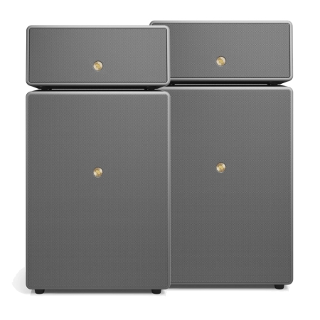 2-pack Audio Pro Drumfire II W Wi-Fi-kaiuttimet Google Castilla & AirPlay 2:lla, harmaa ryhmässä Pakettiratkaisut / Paketit kotiin / Kaiutinpaketit @ BRL (SETDRUMFIREIIWPKT3)