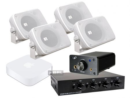 Lådhögtalare, högtalarväxel & förstärkare + trådlös mottagare ryhmässä Pakettiratkaisut / Paketit kotiin / Monihuonejärjestelmä-paketit @ BRL (SETDTA120PKT10)