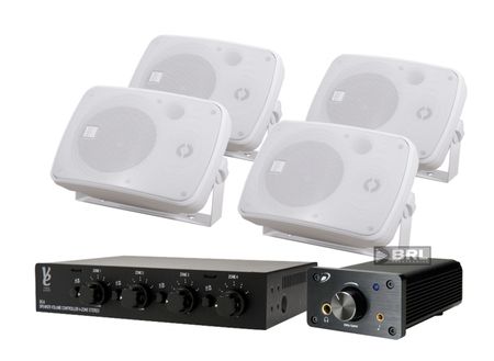 Dayton Audio DTA-120 + Veres Audio högtalarväxel + Veres Audio 244WIT ryhmässä Pakettiratkaisut / Paketit kotiin / Monihuonejärjestelmä-paketit @ BRL (SETDTA120PKT2)