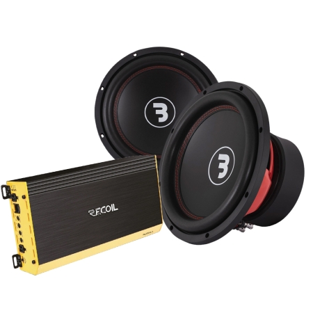 2-pack Bass Habit E300D1 Recoil RL2300.1:n kanssa, 2x12