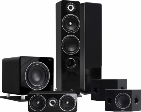 Elipson Prestige Facet PF14F högtalarpaket 5.1, svart ryhmässä Pakettiratkaisut / Paketit kotiin / Kaiutinpaketit / 5.1 kaiutinpaketti @ BRL Electronics (SETELIPF14FPKT10)