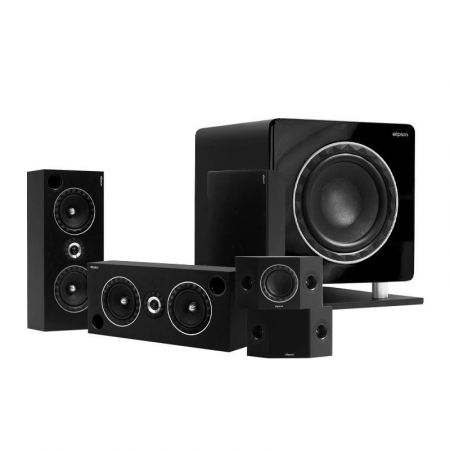 Elipson Prestige Facet 14LCR högtalarpaket 5.1, svart ryhmässä Pakettiratkaisut / Paketit kotiin / Kaiutinpaketit / 5.1 kaiutinpaketti @ BRL Electronics (SETF14LCRPKT1)