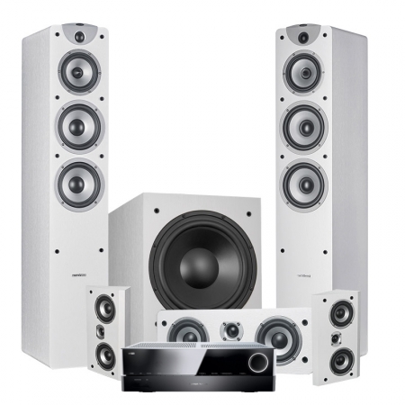 Harman Kardon AVR 171S & Dynavoice Magic F-7 EX Hembiopaket 5, vit ryhmässä Pakettiratkaisut / Paketit kotiin / Kaiutinpaketit @ BRL (SETF7EXMW12W2W)