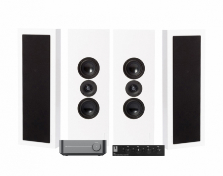 WiiM Amp, SC4B & 2 paria matta valkoinen DLS Flatbox XL ryhmässä Pakettiratkaisut / Paketit kotiin / Monihuonejärjestelmä-paketit @ BRL Electronics (SETFLATBOXXLPKT1)
