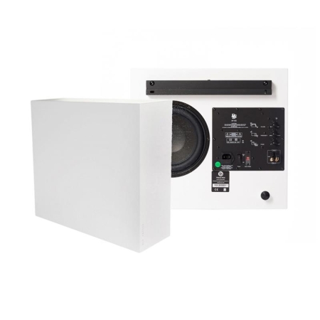2-pack DLS Flatsub Midi seinälle asennettava aktiivinen subwoofer, mattavalkoinen ryhmässä Uutuudet @ BRL (SETFSMIDIPKT1)