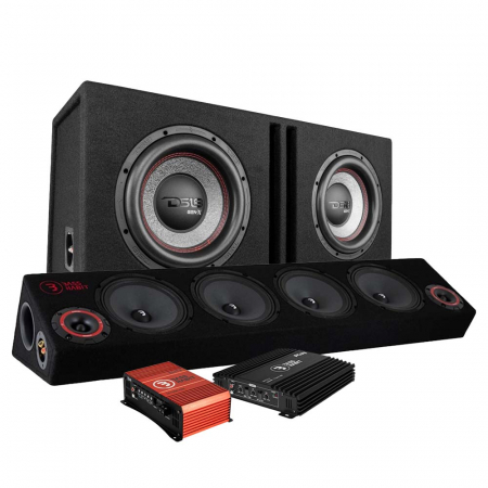DS18 GEN-X210LD ja Bass Habit SPL64, raggaripaketti vahvistimella ryhmässä Pakettiratkaisut / Paketit autoon / Raggarpaket @ BRL Electronics (SETGENX210LDPKT2)