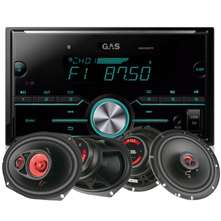 GAS GMA252BTR & Bass Habit Play-högtalare ryhmässä Pakettiratkaisut / Paketit autoon / Autostereopaketit @ BRL Electronics (SETGMA252BHPLAY)