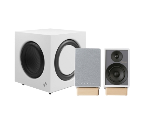 Onkyo GX-30ARC ja Audio Pro SW-10, aktiivinen 2.1 stereopaketti valkoisena ryhmässä Pakettiratkaisut / Paketit kotiin / Stereopaketit osoitteessa BRL (SETGX30ARCPKT2)