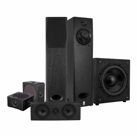 System One H16B Around-5 5.1 kaiutinpaketti, musta ryhmässä Pakettiratkaisut / Paketit kotiin / Kaiutinpaketit @ BRL Electronics (SETH16BPKT8)
