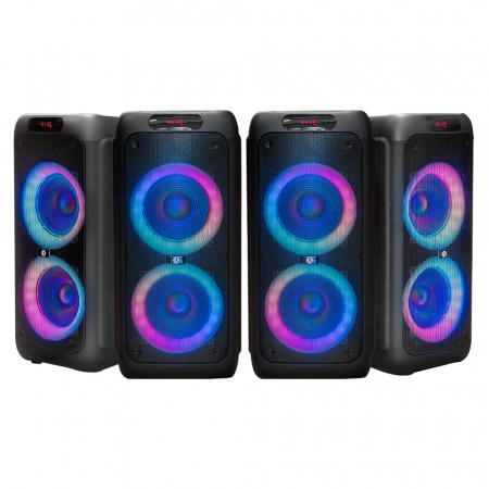 4-pakkaus Arcsound HAZE (gen.2), juhlakaiutin langattomalla mikrofonilla ja Bluetoothilla ryhmässä Kotihifi / Kaiuttimet / Juhlakaiuttimet @ BRL Electronics (SETHAZEX4)