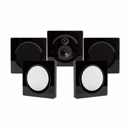 DLS Flatbox D-One On-Wall 5.0 högtalarpaket, svart ryhmässä Pakettiratkaisut /  Paketit kotiin / Kaiutinpaketit @ BRL Electronics (SETHDONEBPKT3)