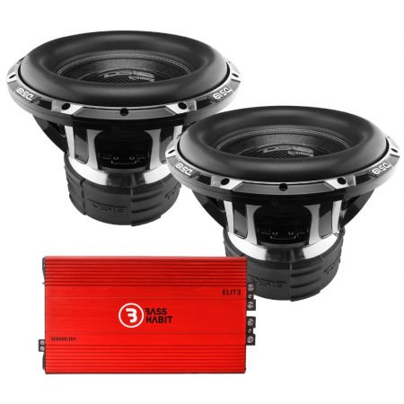 2-pack DS18 HOOLIGAN-X15.1DHE Bass Habit SE8000.1D1:llä, bassopaketti ryhmässä Pakettiratkaisut / Paketit autoon / Subwooferpaketit @ BRL Electronics (SETHOOLX151DHEPKT1)