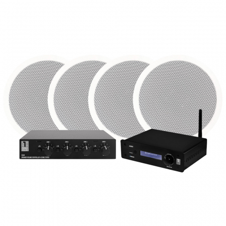 4-pack DLS IC611, 6.5” inbyggnadshögtalare, System One SC4B & System One A50BT ryhmässä Pakettiratkaisut / Paketit kotiin / Monihuonejärjestelmä-paketit @ BRL Electronics (SETIC611PKT2)