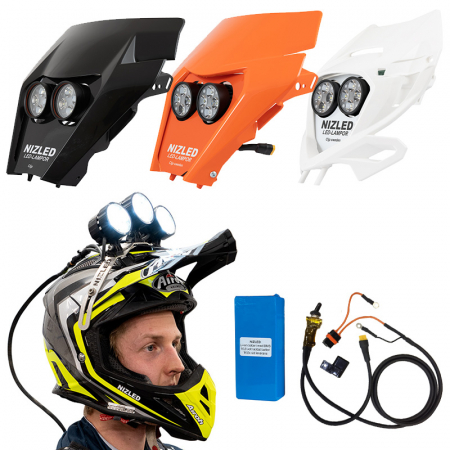 Nizled kåsakit 2017-2023 med 5 lampor, hjälmkit, 15Ah-batteri + kåsaladdare och lampkåpa ryhmässä Autohifi / LED-valaistus / Enduro / Mikä sopii moottoripyörääni / Beta / 2020- / 4-tahti @ BRL Electronics (SETKASAKITT15)