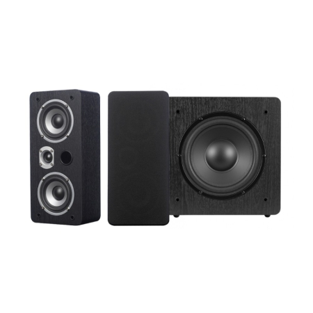 Dynavoice Magic LCR-4 EX Challenger Sub 8:n kanssa, 2.1 kaiutinpaketti mustana ryhmässä Pakettiratkaisut / Paketit kotiin / Kaiutinpaketit @ BRL (SETLCR4PKT5)