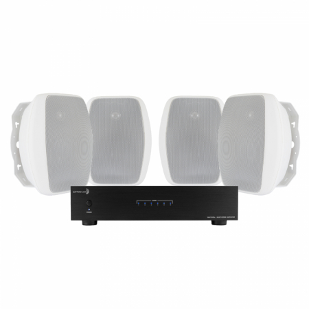 Dayton Audio MA1240 och 2 par System One OD570 för gymmet eller uteplatsen ryhmässä Pakettiratkaisut / Paketit kotiin / Monihuonejärjestelmä-paketit @ BRL Electronics (SETMA1240APKT7)