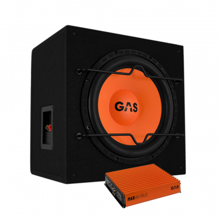 GAS MAD B1-112 & MAD A1-70.2, bassopaketti ryhmässä Pakettiratkaisut / Paketit autoon / Subwooferpaketit @ BRL Electronics (SETMADB1112PKT1)