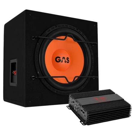 GAS MAD B1-112 Bass Habit RA500W:n kanssa, bassopaketti ryhmässä Pakettiratkaisut / Paketit autoon / Subwooferpaketit @ BRL (SETMADB1112PKT5)