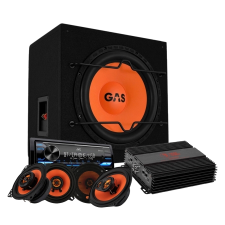 GAS MAD B1-112 kokonaispaketti JVC KD-X382BT:llä ja MAD X1-kaiuttimilla ryhmässä Pakettiratkaisut / Paketit autoon / Täyspaketit @ BRL (SETMADB1112PKT6)