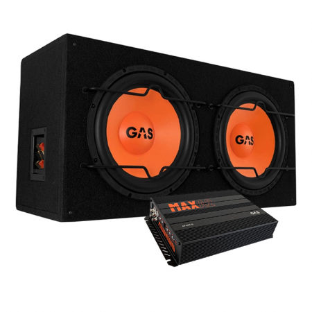 GAS MAD B1-212 & MAX A2-800.1D, bassopaketti ryhmässä Pakettiratkaisut / Paketit autoon / Subwooferpaketit @ BRL Electronics (SETMADB1212PKT1)