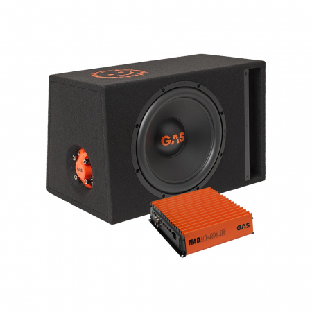 GAS MAD B2-112V & MAD A1-500.1D, bassopaketti ryhmässä Pakettiratkaisut / Paketit autoon / Subwooferpaketit @ BRL Electronics (SETMADB2112VPKT1)