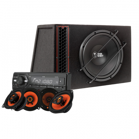 Bass Habit PL112A kokonaispaketti MAD X1-kaiuttimien ja M100-BT:n kanssa ryhmässä Pakettiratkaisut / Paketit autoon / Täyspaketit @ BRL (SETMADM100BTPKT3)