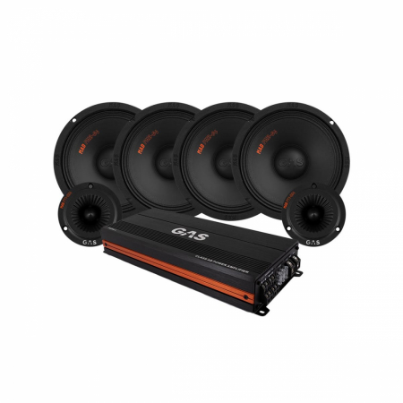 4-pack GAS MAD PM2-64 med PT1-254 SPL-paket med steg, medium ryhmässä Pakettiratkaisut / Paketit autoon / SPL-sarja @ BRL (SETMADPM264PKT1)