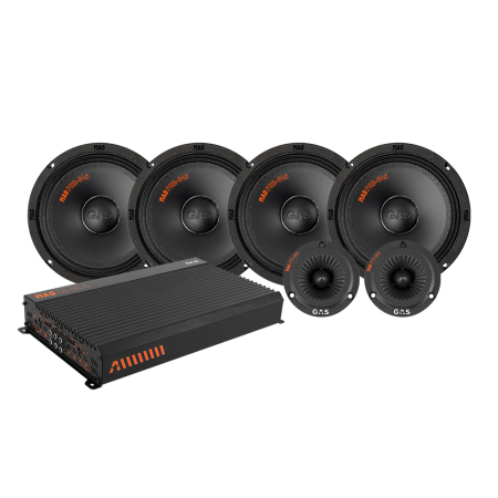 4-pack GAS MAD PM2-64S PT1-254:n ja vahvistimen kanssa, SPL-paketti ryhmässä Pakettiratkaisut / Paketit autoon / SPL-sarja osoitteessa BRL (SETMADPM264SXPKT1)