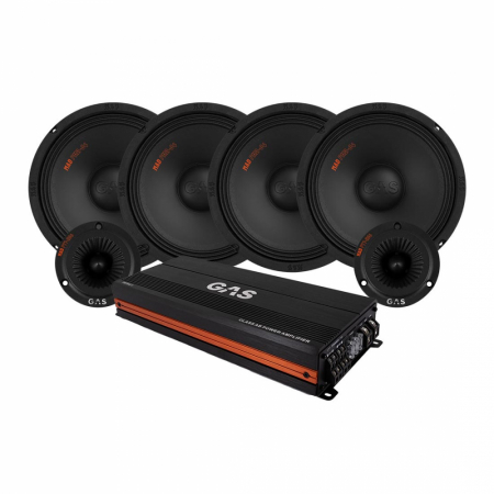 4-pack GAS MAD PM2-84 med PT1-254 SPL-paket med steg, medium ryhmässä Pakettiratkaisut / Paketit autoon / SPL-sarja @ BRL (SETMADPM284PKT1)