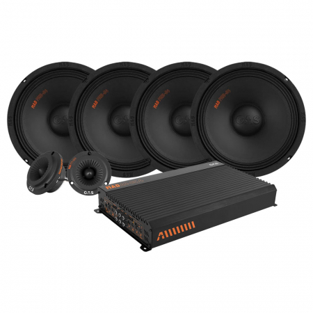 4-pakkaus GAS MAD PM2-84 PT1-254 SPL-paketilla vahvistimella, keskikoko ryhmässä Pakettiratkaisut / Paketit autoon / SPL-sarja @ BRL Electronics (SETMADPM284PKT5)