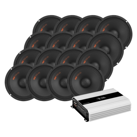 16-pack GAS MAD PM2-84 Bass Habit SP5504FR:n kanssa, SPL-paketti ryhmässä Pakettiratkaisut / Paketit autoon / SPL-sarja @ BRL (SETMADPM284PKT7)