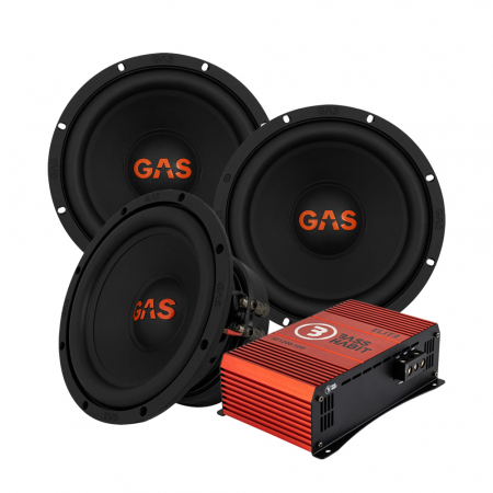3-pakkaus GAS MAD S2-8D2 & Bass Habit SE1200.1DF, basspaketti jänkareille ryhmässä Pakettiratkaisut / Paketit autoon / Subwooferpaketit @ BRL Electronics (SETMADS28D2PKT5)