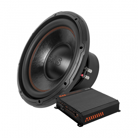 GAS MAD S3-12D2 & MAD A2-600.1DFL, bassopaketti ryhmässä Pakettiratkaisut / Paketit autoon / Subwooferpaketit @ BRL Electronics (SETMADS312D2PKT2)