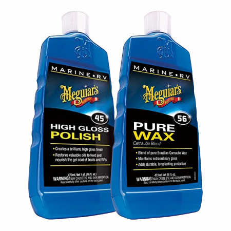 Meguiar's marinvårdspaket, kiillotus + vaha ryhmässä Autohifi / Autonhoito / Veneenhoito @ BRL Electronics (SETMARINWAX)