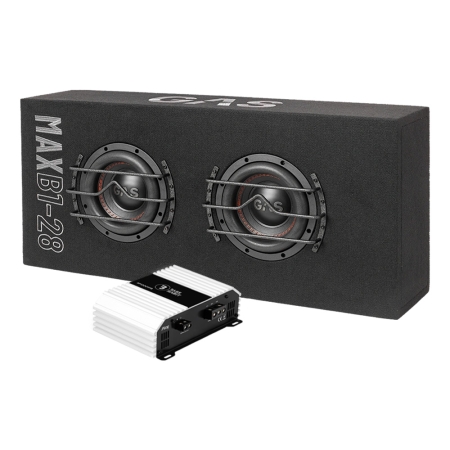GAS MAX B1-28 Bass Habit SP12001FR:n kanssa, 2x8 bassopaketti ryhmässä Pakettiratkaisut / Paketit autoon / Subwooferpaketit @ BRL (SETMAXB128PKT2)