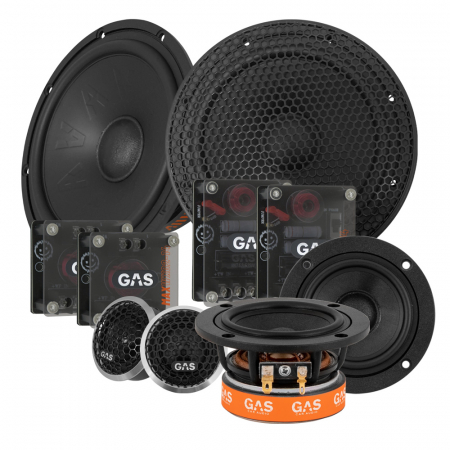 GAS MAX K2-64 & CF3G, hyvin soiva 3-tie 6.5 tuuman kitsysteemi ryhmässä Autohifi / Kaiuttimet / Pakkausjärjestelmä @ BRL Electronics (SETMAXK264PKT1)