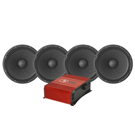 4-pack GAS MAX PM2-64 Bass Habit SE850.2DF:n kanssa, SPL-paketti ryhmässä Pakettiratkaisut / Paketit autoon / SPL-sarja @ BRL (SETMAXPM264PKT1)