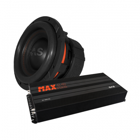 GAS MAX S1-10D2 & MAX A2-1500.1D, bassopaketti ryhmässä Pakettiratkaisut / Paketit autoon / Subwooferpaketit @ BRL Electronics (SETMAXS110D2PKT1)