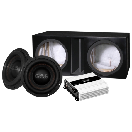 GAS MAX S1-12D1 2x12 bassokotelo SP31001FR:llä, 2x12 bassopaketti ryhmässä Pakettiratkaisut / Paketit autoon / Subwooferpaketit @ BRL (SETMAXS112D1PKT12)