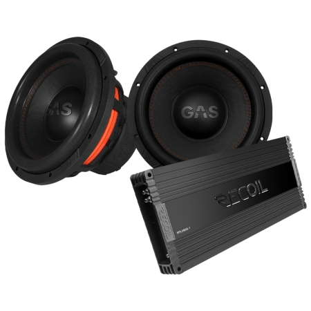 2-pack GAS MAX S1-12D1 Recoil SPL3800.1:n kanssa, 2x12