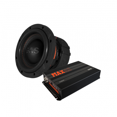 GAS MAX S1-6D1 & MAX A2-800.1D, bassopaketti ryhmässä Pakettiratkaisut / Paketit autoon / Subwooferpaketit @ BRL Electronics (SETMAXS16D1PKT1)