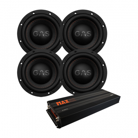 4-pack GAS MAX S1-6D1 & MAX A2-2500.1DL, baspaket ryhmässä Pakettiratkaisut / Paketit autoon / Subwooferpaketit @ BRL Electronics (SETMAXS16D1PKT3)