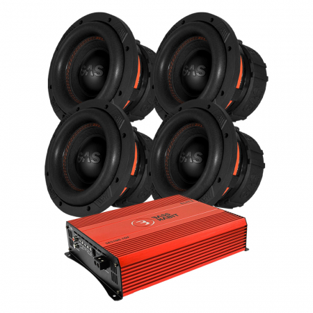 4-pakkaus GAS MAX S1-8D1 & Bass Habit SPL ELITE 5100.1DF, basspaketti ryhmässä Pakettiratkaisut / Paketit autoon / Subwooferpaketit @ BRL Electronics (SETMAXS18D1PKT2)
