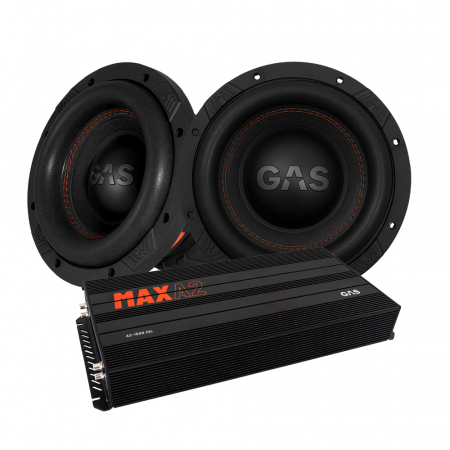 2-pack GAS MAX S1-8D1 & MAX A2-1500.1D, baspaket ryhmässä Pakettiratkaisut / Paketit autoon / Subwooferpaketit @ BRL Electronics (SETMAXS18D2PKT1)
