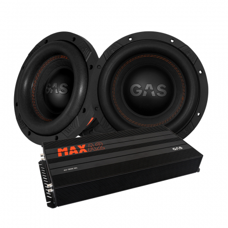 2-pakkaus GAS MAX S1-8D1 & MAX A2-1500.1D, bassopaketti ryhmässä Pakettiratkaisut / Paketit autoon / Subwooferpaketit @ BRL Electronics (SETMAXS18D2PKT1)