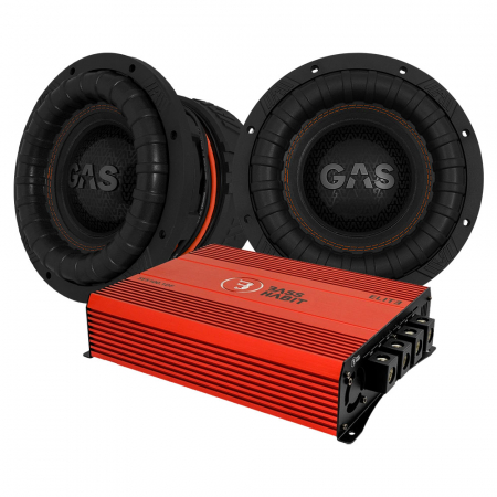 2-pakkaus GAS MAX S2-10D1 & SPL ELITE 5100.1DF, bassopaketti ryhmässä Pakettiratkaisut / Paketit autoon / Subwooferpaketit @ BRL Electronics (SETMAXS210D1PKT3)
