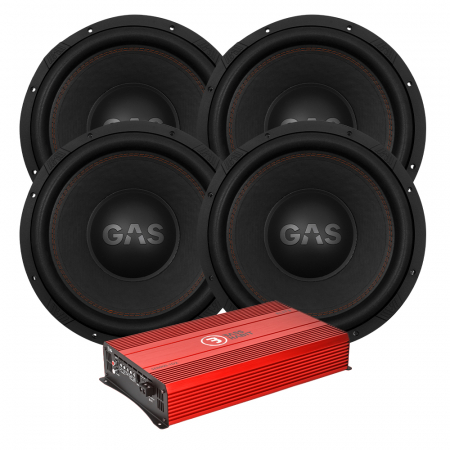 4-pack GAS MAX S1-15D1 med Bass Habit SE8000.1D2, baspaket ryhmässä Pakettiratkaisut / Paketit autoon / Subwooferpaketit @ BRL Electronics (SETMAXS215D1PKT4)