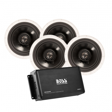 2 par DLS Marine M226i & BOSS MC900B, marint ljud med Bluetooth ryhmässä Autohifi / Venehifi / Venepaketit @ BRL Electronics (SETMC900BPKT1)