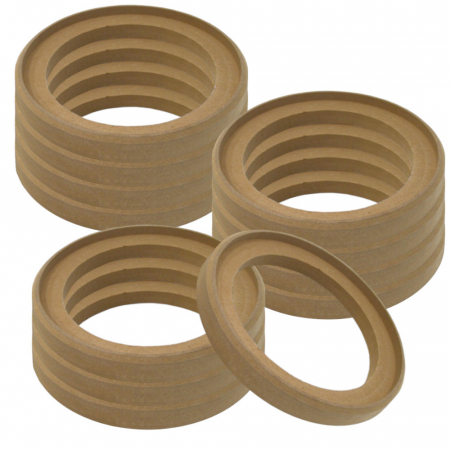 12-pack försänkta MDF-ringar, 10 tum ryhmässä Autohifi / Tarvikkeet /  Rakennusmateriaalit / MDF-renkaat @ BRL Electronics (SETMDFRING10X12)