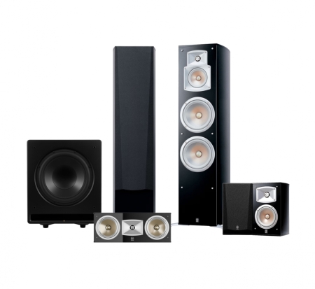 Yamaha NS-777 surroundjärjestelmä subwooferilla, 5.1 kotiteatteripaketti ryhmässä Pakettiratkaisut / Paketit kotiin / Kaiutinpaketit @ BRL (SETNS777BPKT2)
